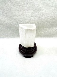 摩洛哥白透石膏柱 含座 水晶原石原礦擺件 開運風水能量 消磁淨化