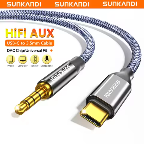 SUNKANDI USB C to 3.5mm Headphone Cable, Type C to 3.5mm Headphone Stereo Audio Cord for iPhone 16 1