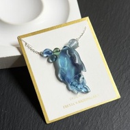 海藍寶海豚項鍊