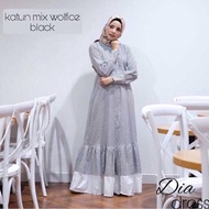 READY STOCK Dia Baju Muslimah Fashion Long Dress Maxi Jubah Kurung Stripes