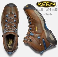 W35 US13-US16 -US17 , KEEN 防水牛皮鋼頭防撞安全工作鞋 / 登山鞋 (大腳,大尺