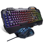 Havit Keyboard Rainbow Backlit Wired Gaming Keyboard Mouse Combo, LED 104 Keys USB Ergonomic Wris...
