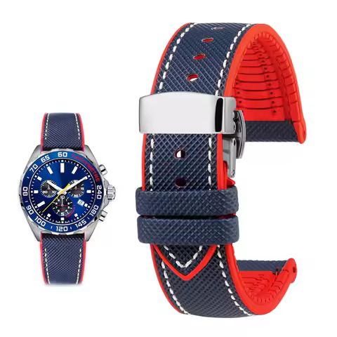 20mm 21mm 22mm 23mm 24mm For TAG HEUER Formula 1 Nylon rubber Strap Wristband F1 Bull style Aquarace