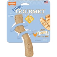 Nylabone Puppy Gourmet Style Strong Chew Toy - Chicken Flavour - Size Medium/Wolf (Up to 35lbs/16kg)