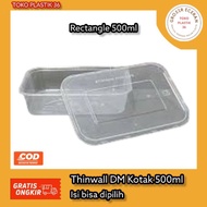 Thinwall DM Container 500ml Kotak Rectangle isi @5pcs @10pcs -