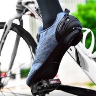 A-T💝Road Lock Shoes Lockless Riding Shoes Men's Four Seasons Cycling Shoes Children's Casual Competition Non-Slip Road B