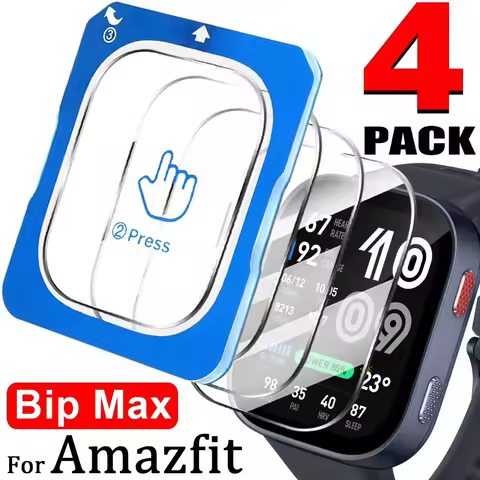 9H Tempered Glass With Tool Easy Install Kit For Amazfit Bip Max Bip Max Smartwatch HD Anti-Scratch 