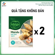 [Quà tặng] Combo 2 gói Bánh xếp Mandu Hàn Quốc Bibigo - nhân Hải Sản (175g x 2)