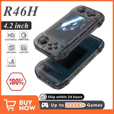 4.2 Inch R46H Retro Handheld Game Console 1024*768 R36S Large Screen Arkos System Portable Pocket Vi