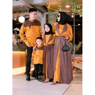 [AG13] baju couple keluarga lebaran 2024 muslim warna kunyit mewah