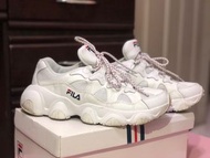 [ 二手七成新 ] 經典老爹鞋 FILA JAGGER 1998 WHITE 復古運動鞋 US8