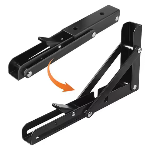 Folding Shelf Brackets Heavy Duty Metal Shelf Hinge Rack Wear-Resistant Supplies For Kitchen Bathroo