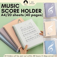 [SG] Music Score Holder A4 Size Document File Organizer Folder Non-Reflective Piano Guitar Music Sco