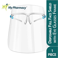 DISPOSIBLE FULL FACE SHIELD WITH EYE GLASSES FRAME 1 PEICE