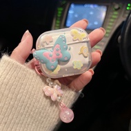 Blue Butterfly Case For Airpods4 Airpods 1/2 Airpods3 Bluetooth Earphone Airpodspro pro J201 gen2 J2