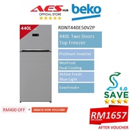 Beko Fridge Refrigerator Inverter 440L Fridge 2 Door Peti Ais 2 Pintu Peti Sejuk 2 Pintu Murah 冰箱 RDNT440E50VZP