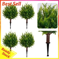 2pcs Artificial Cypress Topiary Tree Evergreen Shrubs Bushes Simulation Pine and Cypress Tree Simula