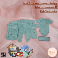 KATUN Newborn Baby Clothes Set 8pcs Plain Cotton & Patterned 0-3 Months x Socks x Blanket size 70x70