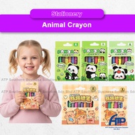 [8/12 Color] Krayon Kartun Kids Crayon Set Panda Capybara Cartoon Crayons Children Learning Drawing 