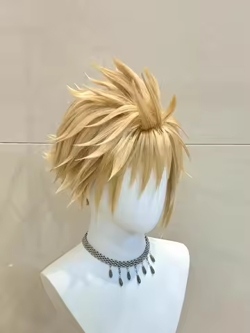 Final Fantasy VII Cloud Strife Cosplay Wig – Styled Blonde Spiky Anime Hair cos wig
