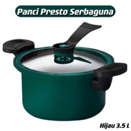 Panci Presto Teflon Pressure Cooker Pot 22cm Anti Lengket Panci Presto 3.5 Liter Serbaguna