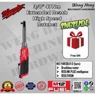 MILWAUKEE M12 FUEL 3/8" 47Nm Extended Reach High Speed Ratchet - M12 FHIR38LR-0 / M12 FHIR38LR-251B