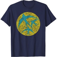 Swarm Of Swallows Flying Aboriginal Art Style Flock Of Birds T-Shirt