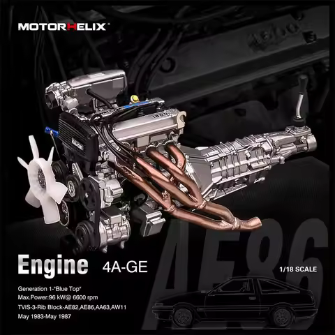 Motorhelix MH 1:18 4A-GE / M275 V12 Engine ABS Diecast Model Cars
