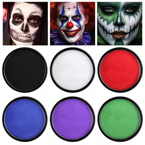 30G Water Solubility Monochromatic Body Paint Black And White Makeup Face Paint Halloween Party Wate