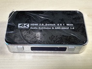 4K HDMI 2.0 Switch 4x1 with Audio Extractor