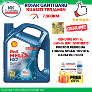 Genuine Shell Helix HX7 Semi Synthetic Minyak Hitam Engine Oil 10W-40 10W40 4L Proton Perodua Honda 