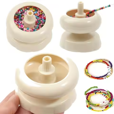 Bead Loader Beading Spinner Quickly Beading Bowl for Diy Seed Beads Waist Beads Bracelets Spin Beadi