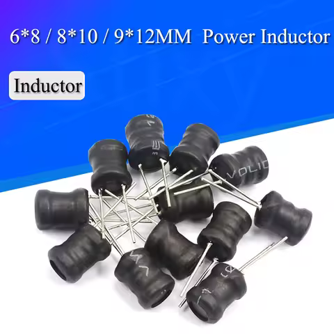 10PCS Power Inductor DIP 6*8mm 6X8mm 2.2UH 4.7UH 10uH 22uH 100uH 330uH 470uH 1MH 2.2MH 4.7MH 10MH In