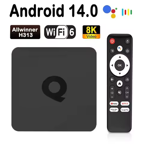 Android 14 Smart TV Box AllwinnerH313 Quad Core Global Version Media Player 2.4G&5G Wifi BT 4K 8K Se