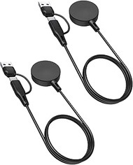 Bicmice 2 in 1 Charger for Samsung Galaxy Watch 8/8 Classic/7/Ultra 3.3Ft USB C/A Replacement Chargi