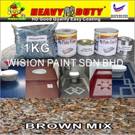 ( brown mix ) diy Full Set Epoxy Colour Flake Coating ( 1KG FLAKE / 1L PRIMER / 1L CLEAR COAT ) Toilet Floor Slab Leakin
