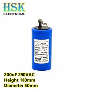 LY Cd60 Motor Starting Capacitor 250Vac Blue 100Uf 150Uf 200Uf 250Uf 300Uf 350Uf 400Uf 450Uf 500Uf