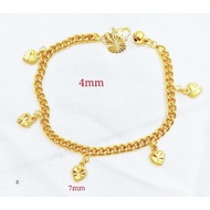 Bangkok Gold Elephant Hand Chain Exacts 916 Gold 916 Gold Bracelet