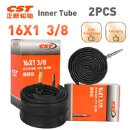 2Pcs CST Bike Inner Tube 16 X 1-3/8 349 For Brompton High Airtightness BMX Folding Bicycle Tubes Schrader(AV) / Presta(FV) Valve