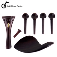 JYC Music VB-03 Carved Ebony Violin Accessories Seven-Piece Set (4/4)