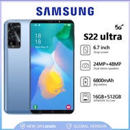 โทรศัพท์ Sansumg S22 ultra 5G 6.7นิ้ว รองรับ2ซิม Smartphone4G/5G โทรศัพท์สมา แรม16GB รอม512GB โทรศัพ