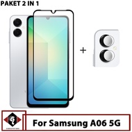 LAYAR 2 IN 1 Tempered Glass Package for Samsung A06 5G Screen, Free Tempered Glass Camera