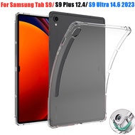 For Samsung Tab S9 Plus 12.4 Case 2023 Transparent TPU Tablet Airbag Back Cover for Galaxy Tab S9 11 S9 Ultra 14.6 2023