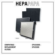 Europace EPU3300T / EPU3300S Compatible Filters - Comes with an extra Free Activated Carbon Pre-Filter [HEPAPAPA]