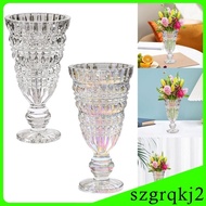 [Szgrqkj2] Glass Goblet Flower Vase Wedding Flower Pot Plants Pot Holder