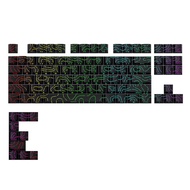 (RZDW) PBT Translucent Keycap Set PBT Translucent 97 Key Gaming Mechanical Keyboard Key Cap for Gami