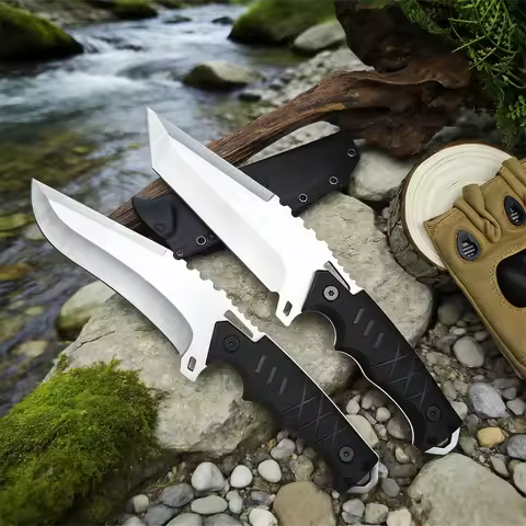 High Hardness 9CR18MOV Blade Nylon Fiber Handles Camping EDC Tools Outdoor Wilderness Knife Portable