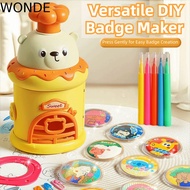 WONDE Badge Maker|DIY Portable Badge Press|Creative Toy Reusable Round Badge Manual Press Badge Make