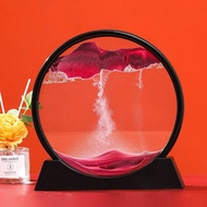 7/12Inch Moving Sand Art Picture Round Glass 3D Deep Sea Sandscape In Motion Display Flowing Sand Fr
