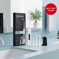 Electric toothbrush with 2 functions: teeth cleaning and tartar removal, 5 modes, 2 replacement head